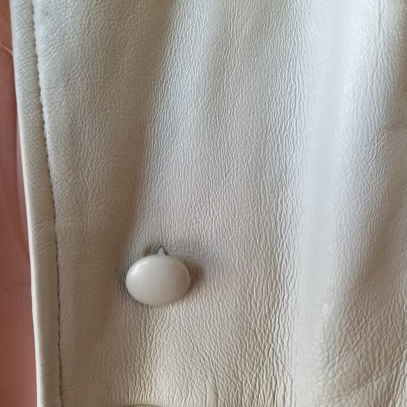 Vintage Dove Gray Leather Coat . Small / medium. - Picture 13 of 15